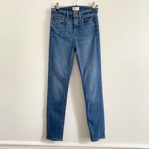 4/$25 Lou & Grey High Rise Skinny Distressed Denim Jeans in Medium Wash Blue- 25